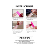 Yeknu  10pcs/Set Extra-Long Coffin Nails Gradient Black Cat Eye Rhinestone Detachable Press-On Manicure With Jelly Gel