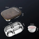 Yeknu  1200ml Portable Stainless Steel 304 Thermal Lunch Box With Insulation Bag Leak-Proof Bento Box Adult Student Food Container