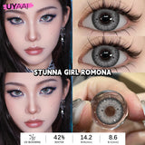 Yeknu  2pcs/pair Yearly Colored Contact Lenses Natural Green Lens Fashion Pupils Beauty gray Contact Lenses for Eyes