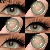 Yeknu  Contact Lenses NEW Color Contact Beauty Eye Color Lenses Colorcon Water Light Brown Eye Lenses Gray Natural Contact Lenses