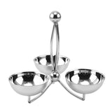 Yeknu  Stainless Steel Snack Tray Bar Ktv Fruit Dish Metal Fruit Plate Dim Sum Dish Dried Fruit Candy Rack Partition Dessert Snack Rack