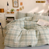 Yeknu  New All-cotton Class A Striped Washed Cotton Quilt Cover Skin-friendly and Comfortable Bedding Covers 160X210 220X240