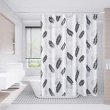 Yeknu  Transparent Waterproof Shower Curtain Bathroom Translucent Partition Curtain Easy Clean Wipe Mildew Proof Curtains with Hooks