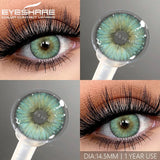 Yeknu  Myopia Lenses 1 Pair Colored Contact Lenses with Degree Natural Eye Contacts Brown Lenses Gray Pupils Yearly Disposable
