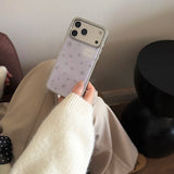 Yeknu  Autumn-Winter Minimalist Purple Stars Sliver Edge Back Cover Case for iPhone 13 14 15 16 17 Pro Max 17Pro Protective Phone Case