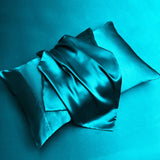 Yeknu  Nordic Washed Silk Pillowcase Decorative Luxury Throw Pillow Cover Comfortable Solid Satin White Gray Bedding Cushion Cases