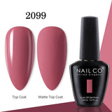 Yeknu  15ml Gel Nail Polish LED Semi-permanent Summer Varnish UV Vernis Blue Color Enamels For Nails Gellak Top Coat Base Polish
