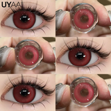 Yeknu  Cosplay Contact Lens Makeup Colored Pupils Cosmetics Beauty Red  Lenses Woman Cosplay Pink Pupils Halloween Color Contacts