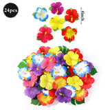 Yeknu  Hawaiian Luau Party Decorations Artificial Tropical Monstera Leaves and Hibiscus Flowers for Summer Beach Jungle Theme Birthday