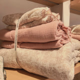 Yeknu  Pure Cotton Printed Double-Layer Yarn Quilt Cover Luxury Nude Sleeping Duvet Cover for Kids Adults Single Double Size Bedding