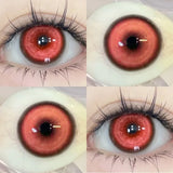 Yeknu  Red Lenses Colored Contact Lenses for Eyes Cosplay High Quality Lense with Degree Natural Beautiful Eye Yearly 1 Pair