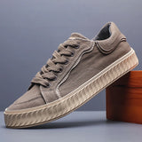 Yeknu  Low-top Korean Trend Sports Vulcanized Men's Shoes Casual Canvas Light Loafers Men Sneakers Sapatos Formais Masculinos