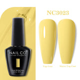 Yeknu  15ml Orange Color Nail Gel Polish Semi Permanent Red Pink Gellack Nail Art Salon Soak Off UV LED Glitter Nail Gel Varnish
