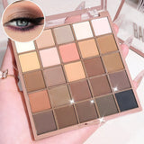 Yeknu  25 Color Eyeshadow Palette Waterproof Matte Glitter Long Lasting Blendable Multi Look Day Night Party Makeup