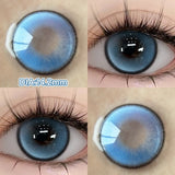 Yeknu  2pcs Myopia Color Contact Lenses for Eyes with Prescription Beauty Pupils Makeup Eye Color Lenses Fashion Blue Lenses