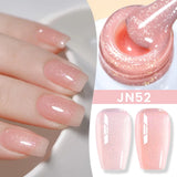 Yeknu  10ml Jelly Nude Gel Nail Polish Crystal Translucent Coffee Soak Off Semi-Permanent Varnish Base Top Coat Manicure