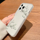 Yeknu  Flower Clear Phone Case For iPhone 16 Pro Case iPhone 13 15 17 11 12 14 Pro Max Plus 12 13 Mini Shockproof Silicone Soft Cover