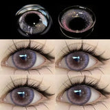 Yeknu  1 Pair Colored Contact Lenses with Myopia for Eyes Lenses Purple Pupils Beautiful Prescription Cosmetic Free Shipping