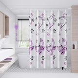 Yeknu  Transparent Waterproof Shower Curtain Bathroom Translucent Partition Curtain Easy Clean Wipe Mildew Proof Curtains with Hooks