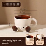 Yeknu  Ele Cerc Coffee Mug High Aesthetic Value Special Design Ladies Cup Fine Dert Plate Creative Home Daily Use