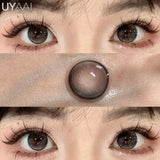 Yeknu  1 Pair Blue Eye Color Lens y2k Korean Fashion Colorcon Brown Natural Color Eye Contacts Black Lenses Green Pupils Gray Len