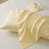 Yeknu  1/2Pcs Pillowcases 100% Bamboo Fiber Cooling Anti-bacterial Solid Color Hotel Home Summer Envelope Style Pillow Covers 48x74cm