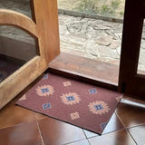 Yeknu  Vintage PVC Doormat Easy Clean Cuttable Entrance Welcome Mat Rug Carpet Floor Pad Outdoor Traditional Aesthetics Home Room Decor