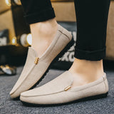 Yeknu  Men High Quality Loafers Men Casual Shoes Moccasins Slip On Men's Flats Fashion Men Shoes Male Driving Shoes Big Size 45