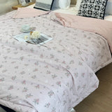 Yeknu 2025 new Mu yarn cotton summer quilt wrinkled yarn air conditioner quilt household skin-friendly thin quilt machine washable