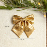 Yeknu  Cisas Decorative Gold Sequin Large  Knot Hanging Ornament Winter Inclination High End Festive Supplies Gifts
