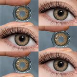 Yeknu  1 Pair Colored Contact Lenses 42% Water Yearly Korean Lenses High Quality Lenses Green Lenses Natural Gray Pupils