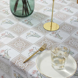 Yeknu PVC Waterproof Tablecloth Oil Proof Wash Free Lace Plastic Table White Pattern Restaurant Desk Sheet Hotel Breakfast Mat