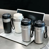 Yeknu  550ml Fashion Stainless Steel 316 Coffee Mug With Straw High Quality Leak-Proof Car Thermal Flask Large Capacity Travel Tumbler