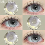 Yeknu  2PCS Korean Color Contact Lenses Graduated Contact Lens Natural Contacts Colored Pupils for Natural Effect Eye Yearly