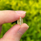 Hip Hop Single Vertical Bar Zircon Teeth Grillz Y2K Vintage CZ Stone Tooth Caps For Women Men Jewelry Dental Grills