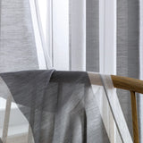 Yeknu  2 Panels Striped Sheer Curtains Semi Sheer Voile Window Window Treatment Grommet Top Drapes for Living-Room Bedroom Office
