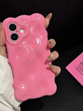 Yeknu  Suitable For Iphone 16 Promax Phone Case 3D Bubble Korean Soft Shell Iphone 15 14 13 All Inclusive 12 Anti Drop 11 Protective Ca
