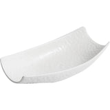 Yeknu  Vegetable Salad Bowl Hotel Ship shaped Restaurant Alien Cold Vegetable Bowl Ceramic White Dessert Tableware
