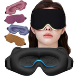 Yeknu  Sleep Eye Mask Weighted for Side Sleeper Men Women 3D Contoured Sleeping Mask No Eye Pressure 100% Blockout Soft Comfortable Eye