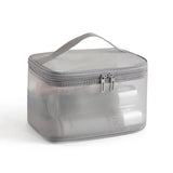 Yeknu  Fashion Transparent Mesh Travel Cosmetic Bag Storage 1/2/3 layer Toiletry Bag Large Capacity Make Up Organizer Bag Women's