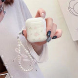 Yeknu  Girl Pink Floral Butterfly Suitable For Apple Earphone Protective Case Airpodspro2 wireless Bluetooth Earphone Case