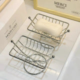 Yeknu  Stainless Steel Hollow Soap Shelf Holder , Draining Soap Box, Bathroom Toilet without Water Accumulation, Storage Rack