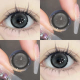 Yeknu  1 Pair/2pcs Black Contact Lenses for Eyes with diopters Big Eyes Lenses Super Natural Beautiful Pupils Fast Shipping