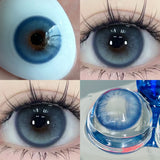 Yeknu  2pcs Brown Colored Contact Lenses for Eyes Purple Beauty Halloween Makeup Lens Big Eye Lens Natural Look Gray Blue Lens