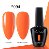 Yeknu  15ml Gel Nail Polish LED Semi-permanent Summer Varnish UV Vernis Blue Color Enamels For Nails Gellak Top Coat Base Polish