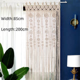 Yeknu  Hand-woven Macrame Cotton Door Curtain Tapestry Wall Hanging Art Tapestry Boho Decoration Bohemia Wedding Backdrop Tapestry