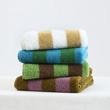 Yeknu  Retro Striped Pure Towels Soft Kindly-Skin Face Towel Bathroom Absorbent Face Adult Household Towels
