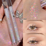 Yeknu  1pc Liquid Eyeshadow Super Shine Pink Pearlescent Glitter Eyeliner Long Lasting Waterproof Eye Shadow Glitter Party Eye Makeup