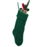 Yeknu  Large Size Christmas Stockings 18 Inches Length Hanging Loop Design Hanging Stockings Cable Knitted Texture