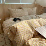 Yeknu  Nordic sling Cotton Pink Stripes Duvet Cover 150x200 Size Girl's Room housse Skin friendly Breathable Comforter Sets